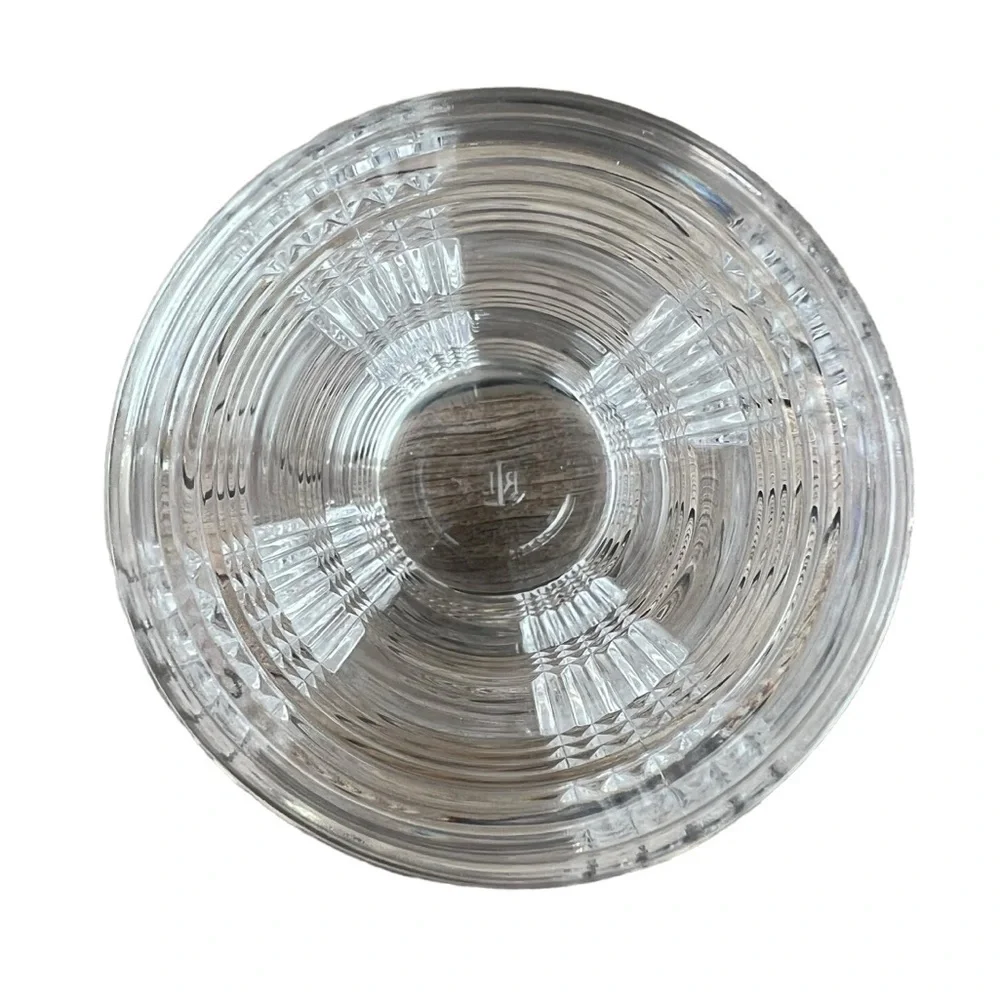 Ralph Lauren Glen Plaid Highball Heavy Bottom Glass 6 1/4” Signed Replacement